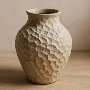 Handmade Ceramic Vase with Unique Texture for Artisanal Home Decor