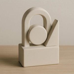 Minimalist Ceramic Geometric Sculpture Abstract Art Desk Ornament