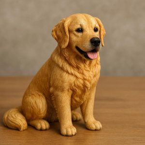 Golden Retriever Dog Statue Realistic Figurine Pet Memorial Gift Idea